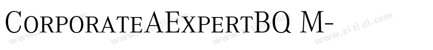 CorporateAExpertBQ M字体转换